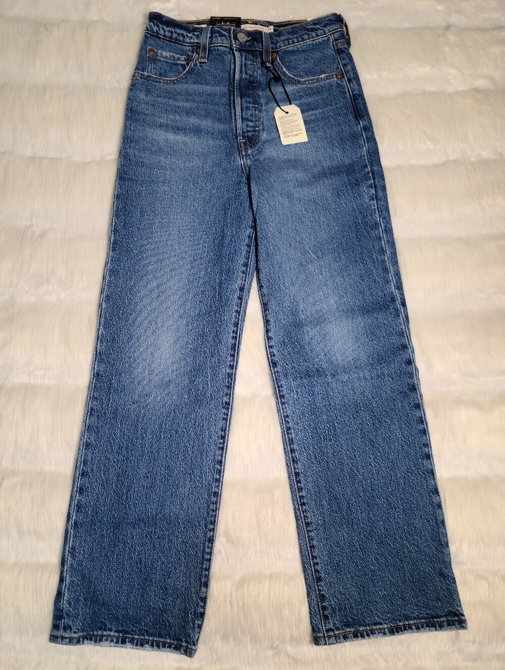 Levi's Ribcage Straight Ankle Jeans Blue Women 25x27 NEW
